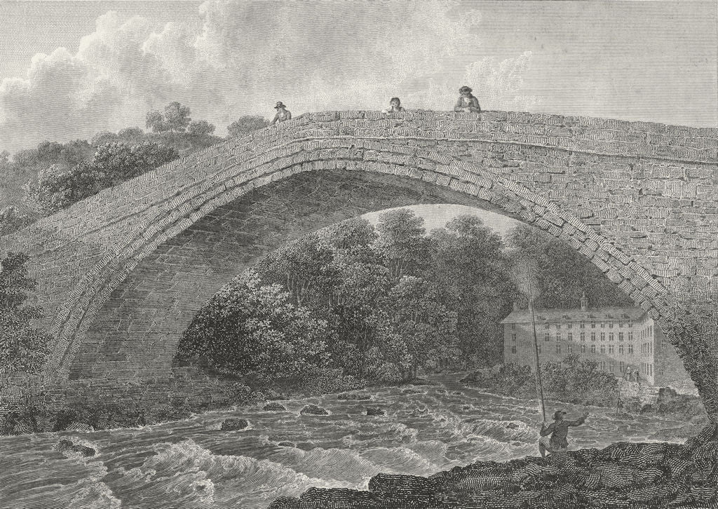 DERBYS. Broad-Bottom bridge. Aikin 1793 old antique vintage print picture